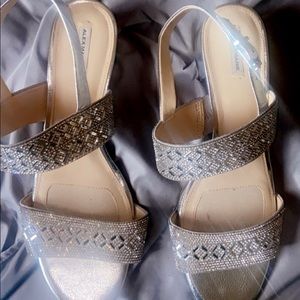 Block Heel Sandal by Alex Marie silver 11M